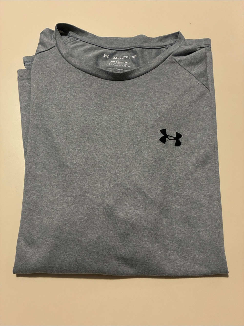 Under Armour Men's Short-Sleeve Crew Tee - Gray with Black Logo